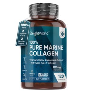 100% Pure Marine Collagen Capsules - 120 Capsules (Not Collagen Powder/Collagen Tablets) - 2 Months Supply - Collagen Supplements for Women & Men - Premium Naticol Type 1...