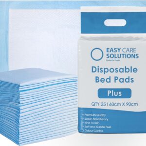 25 x Easy Care Solutions 60 x 90 cm | Disposable Incontinence Bed Pads, Underpads, Bed Mats, Mattress Protectors, Incontinence Pads, Waterproof Bed Sheets for Babies, Children &...