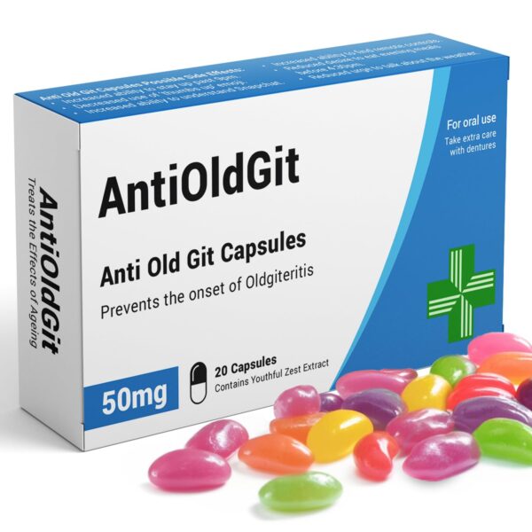 AntiOldGit - Funny Joke Pill Box - Gifts for Men, Secret Santa, Birthday Gifts, Under £10