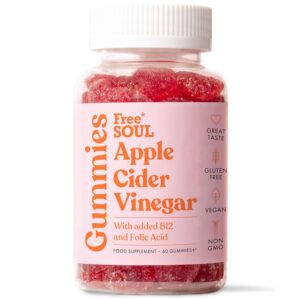 Apple Cider Vinegar Gummies with The Mother 1000mg | Enhanced with Vitamin B12 & Folic Acid | 60 Vegan ACV Capsules with Pomegranate & Beetroot Powder | Natural Ingredients by...