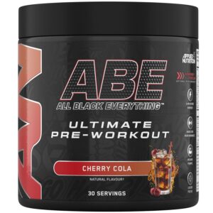 Applied Nutrition ABE Pre Workout - All Black Everything Pre Workout Powder, Energy & Physical Performance with Citrulline, Creatine, Beta Alanine (375g - 30 Servings) (Cherry...