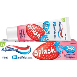 Aquafresh Splash Toothpaste 3-8 years, Kids toothpaste, Strawberry flavour, 75ml