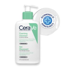 CeraVe Foaming Cleanser for Normal to Oily Skin with Niacinamide and 3 Essential Ceramides