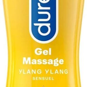 Durex 2-in-1 Ylang Ylang Massage & Water-Based Lube, 200 ml, Sensual Aromatherapy, Smooth Silky, Ideal for Couples, Long-Lasting, Non-Sticky, Skin-Friendly, Easy Clean