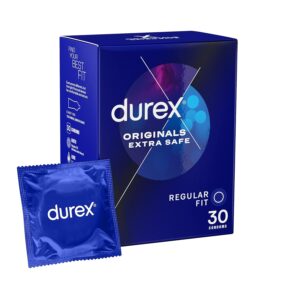 Durex Extra Safe Condoms, 30 Count (Pack of 1),Clear(Packaging May Vary)