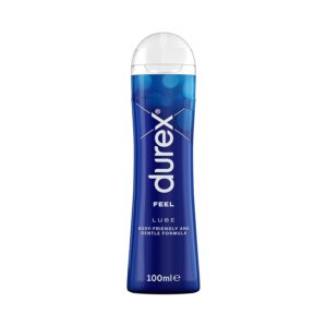 Durex Play Feel Water-Based Lube 100ml - Smooth, Non-Sticky, Non-Staining, Condom & Toy Safe, Enhances Comfort, Ideal for Intimate Use