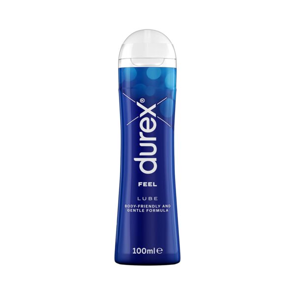 Durex Play Feel Water-Based Lube 100ml - Smooth, Non-Sticky, Non-Staining, Condom & Toy Safe, Enhances Comfort, Ideal for Intimate Use