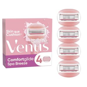 Gillette Venus Comfortglide Spa Breeze Women's Razor Blade Refills, Pack of , 3 built-in blades for a smooth, close shave that lasts