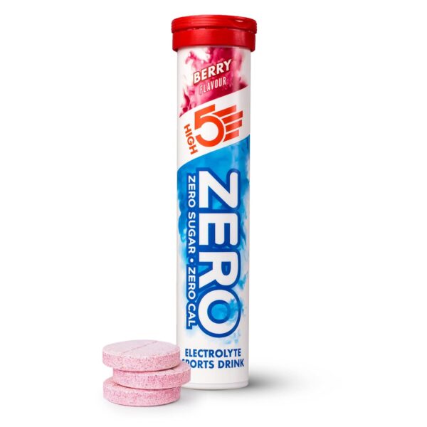HIGH5 ZERO Electrolyte Tablet - Hydration Tablets Enhanced with Vitamin C - 0 Calories & Sugar Free - Boost Hydration, Performance & Wellness - Berry, 20 Tablets (20x, Pack of 1)
