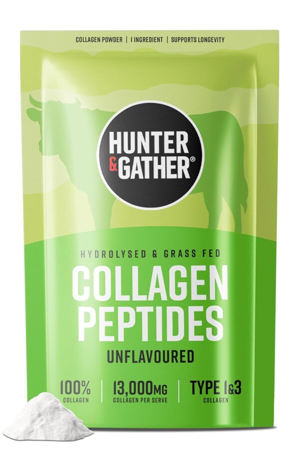 Hunter & Gather Bovine Collagen Powder 400g | Pure Unflavoured Premium Hydrolysed Bovine Collagen Peptides Powder for Hair Skin Nails Muscles | Collagen Supplements for Women...