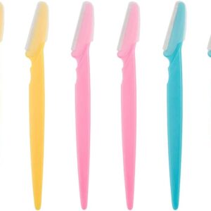 ILLUVA Eyebrow Razors Facial Hair Remover Shaver Trimmer Shaper, Exfoliating Dermaplaning Tool for Women and Men 6 Pcs
