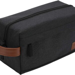 KK Water - Resistant Hanging Toiletry Travel Bag – Spacious Black Gym, Shaving, Make Up Bag for Men & Women