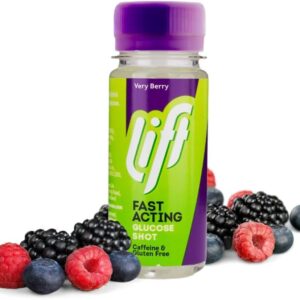 Lift Fast-Acting Glucose Energy Juice Shots, Very Berry, 12 Pack of 60 ml Bottles