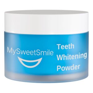 MySweetSmile Dentist-Approved Teeth Whitening Powder - IndyBest Award-Winner - Enamel-Safe & Sensitivity-Free - Cool Mint Flavour - Removes Years of Stains - 6 Month Teeth...
