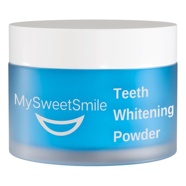 MySweetSmile Dentist-Approved Teeth Whitening Powder - IndyBest Award-Winner - Enamel-Safe & Sensitivity-Free - Cool Mint Flavour - Removes Years of Stains - 6 Month Teeth...