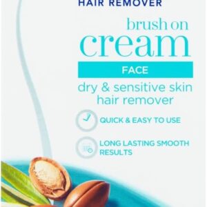 Nair Nourish Facial Brush-On - Hair Removal Cream for Face & Body - Ultra precision - for Dry & Sensitive Skin - with Argan Oil - 50ml
