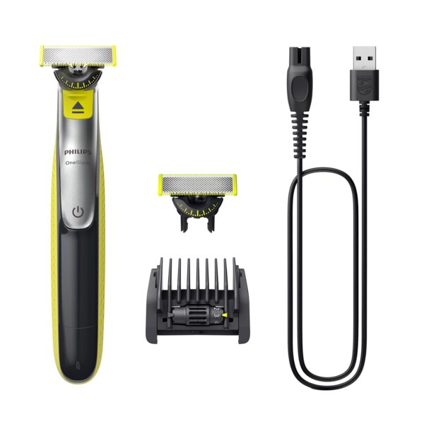 Philips OneBlade 360 Face, Authentic Hybrid Electric Beard Trimmer & Shaver with 360 Blade Innovation. Incl. 1x 360 Blade, 1 x Extra 360 Blade (8 Month Supply), 5-in-1...