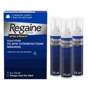 Regaine Extra Strength Scalp Cutaneous Foam (3x 73 ml), Treatment for Regrowth in Men with 5% Minoxidil, for Male Hair Loss