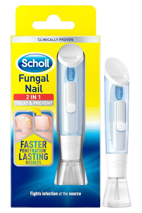 Scholl Fungal Nail Treatment, 3.8 ml - Fungal Nail Infection Treatment and Prevention Kit, Includes 3.8ml Liquid and 5 Disposable Nail Files , Pack of 1