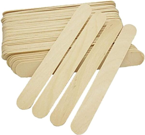 TNBL 50 Pcs Large Disposable Wooden Waxing Spatulas Wax Applicator Sticks for Body Hair Removal 6 inches