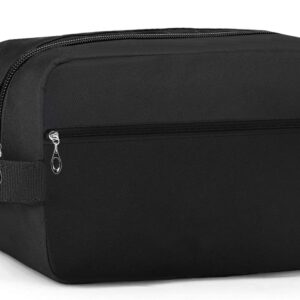 Toiletry Bag for Men Large Travel Wash Bag Water-Resistant Gym Shaving Organiser Bag, Shower Bathroom Makeup Bag with Handle (Black)