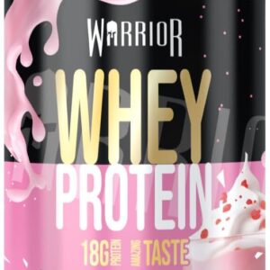 Warrior Whey Protein Powder 500g - Up to 36g* Protein per Shake – Low Sugar - Muscle Growth and Recovery Drink - Amazing Taste - 20 Servings - GMP Certified (Strawberry Milkshake)