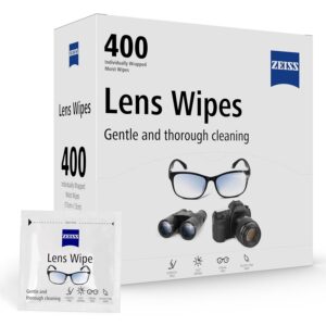 ZEISS Lens Wipes, Lens Cleaner for Glasses, Cameras & Binoculars,Individually Packed Single Use Disposable Cloths in Sachets, for Handy and Portable Spectacle Cleaning On The...