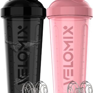 -2 Pack- 28 oz Protein Shaker Bottles for Protein Mixes - 2x Wire Whisk | Leak Proof Shaker Cups for Protein Shakes | Protein Shaker Bottle Pack | Shakers for Protein...