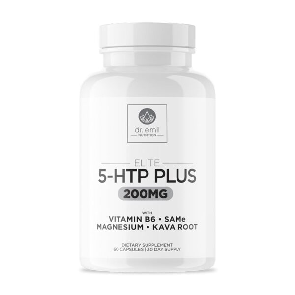 200 MG 5-HTP Elite with Kava Root Extract, Magnesium & SAM-e to Maintain Normal Healthy Sleep & Create a Sense of Wellbeing - 5HTP Supplement with Vitamin B6 - 60 Capsules, 30...