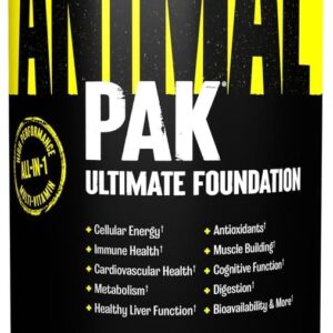 Animal Pak - Convenient Multivitamin for Men & Women Daily All-in-One Vitamin & Supplement Pack - Zinc, Vitamins C, B, D, Amino Acids, and Immune Support - Sports Nutrition...