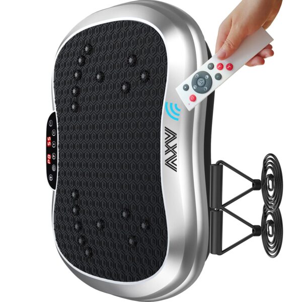 AXV Vibration Plate Exercise Machine Whole Body Workout Portable Mini Vibrate Fitness Platform Lymphatic Drainage Machine for Weight Loss Shaping Toning Wellness Home Gyms...