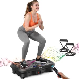 AXV Vibration Plate Fitness Platform Exercise Machine Vibrating Lymphatic Drainage Shaking Full Body Shaker Workout Vibrate Stand Shake Board Sport Gym for Weight Loss Fat...