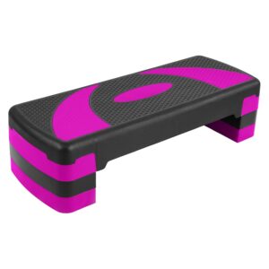 BalanceFrom Aerobic Step Platform, Exercise Stepper in Multiple Colors - Home Gym Fitness Equipment for Cardio, Core, Leg Toning, Balance Training and Low-Impact Workouts