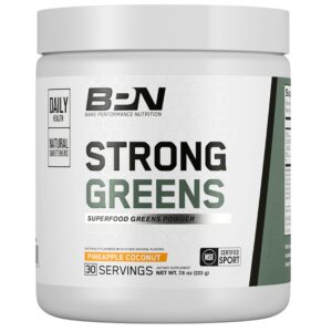 BARE PERFORMANCE NUTRITION, BPN Strong Greens Superfood Powder, Improved Digestion, Increased Energy, Immune System Support, Pineapple Coconut