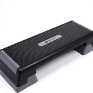 Body Sport® Aerobic Step – Step Aerobics Platform – Workout Equipment – Exercise Step Platform – Gray/Black