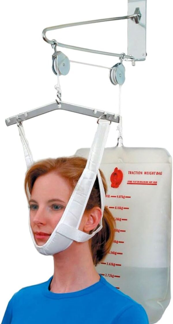 DMI Over the Door Posture Corrector and Cervical Neck Traction Device for Physical Therapy, FSA HSA Eligible Neck Stretcher, Back Stretcher, Neck Pain, Migraine Relief, Back...