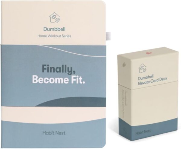 Dumbbell Transformation Journal and Elevate Exercise Cards: Home Workout Series Card Deck - Comprehensive Fitness System With Effective Dumbbell Workouts. #1 Workout...