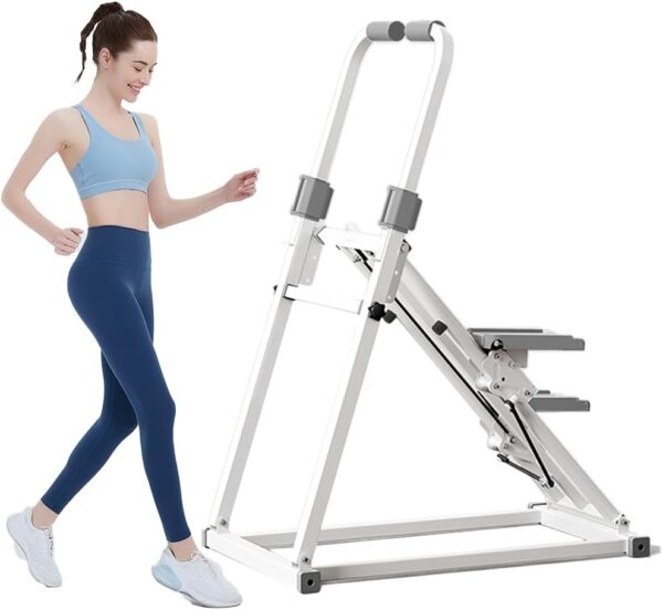 Foldable Stair Stepper Machine with Handles - Adjustable Resistance Stepper for Home Cardio, Low Impact Workout Equipment for Legs, Glutes & Weight Loss - Compact Stepping...