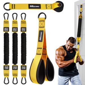 Home Gym Equipment Resistance Bands, Workout Bands with Handles, Door Anchor, Tricep Rope Cable Attachment for Push Downs, Facepulls, Biceps Curl, Sculpt Your Triceps, LAT,...