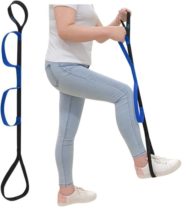 Leg Lifter Strap Medical Foot Lift After Surgery for Knee Hip Replacement Recovery Kit Mobility Aids Physical Therapy Leg Pull Strap Rigid Loop Foot Lifter Thigh Portable Leg...