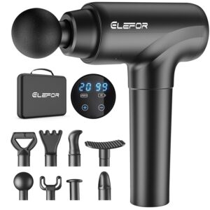 Massage Gun Deep Tissue,Percussion Back Massager Gun for Athletes Muscle Massage Gun for Pain Relief with 8 Massage Heads & 20 Speeds (Matte Black)