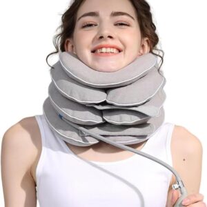 Neck Stretcher with Neck Brace,Cervical Traction Neck Device,Neck Relief Tool,Adjustable Inflatable Cervical Brace,Home Use Neck Decompression New Technology Breathable Fabric...