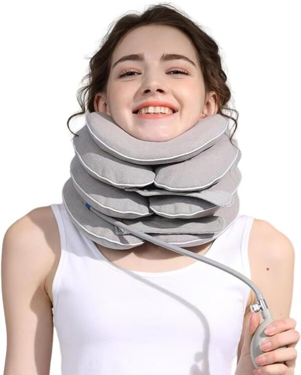 Neck Stretcher with Neck Brace,Cervical Traction Neck Device,Neck Relief Tool,Adjustable Inflatable Cervical Brace,Home Use Neck Decompression New Technology Breathable Fabric...