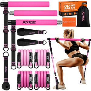 Pilates Bar Kit with Resistance Bands, Pilates Equipment, Multifunctional Pilates Bar for Women & Men, Pilates bar kit for for Hip, Back, Arm, Full-Body Workouts, Home Gym...