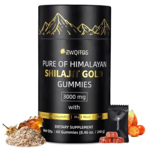 Pure of Himalayan Shilajit Purple Petals Gummies,Fulvic Acid & 85+ Trace Immune Health, Boost Energy, Minerals, Enhance Overall Well-Being for Men and Women Sugar Free Non-GMO...