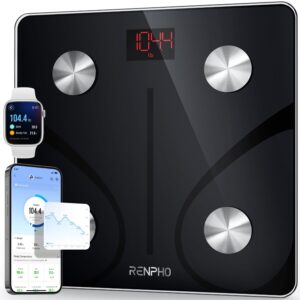 RENPHO Smart Scale for Body Weight, FSA HSA Eligible, Digital Bathroom Scale BMI Weighing Bluetooth Body Fat Scale, Body Composition Monitor Health Analyzer with Smartphone App,...