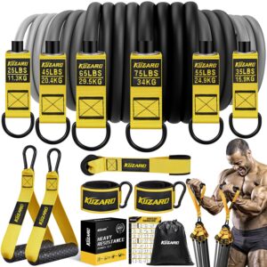 Resistance Bands for Working Out, 300lbs/360lbs Heavy Exercise Bands with Handles, Workout Bands for Men, Weight Bands Set for Muscle Training, Strength, Slim, Yoga, Home Gym...