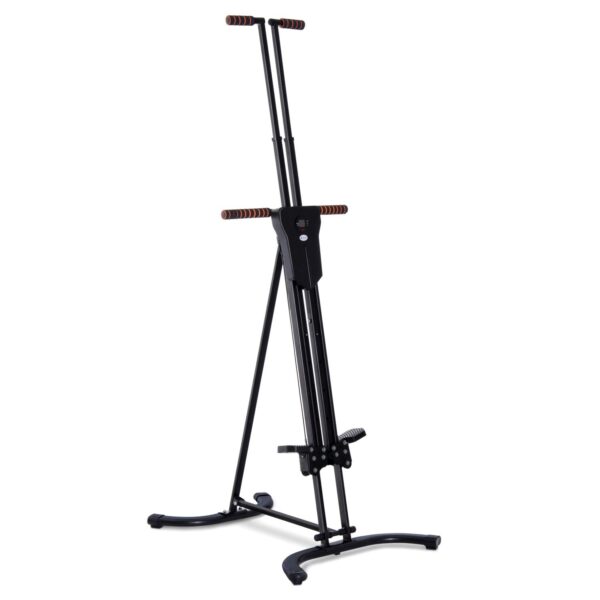 Soozier Vertical Climber, High-Intensity Cardio & Muscle Toning Exercise for Home Gym, Folding Steel, Adjustable Height, Display Monitor, 220 lbs. Weight Capacity, Black