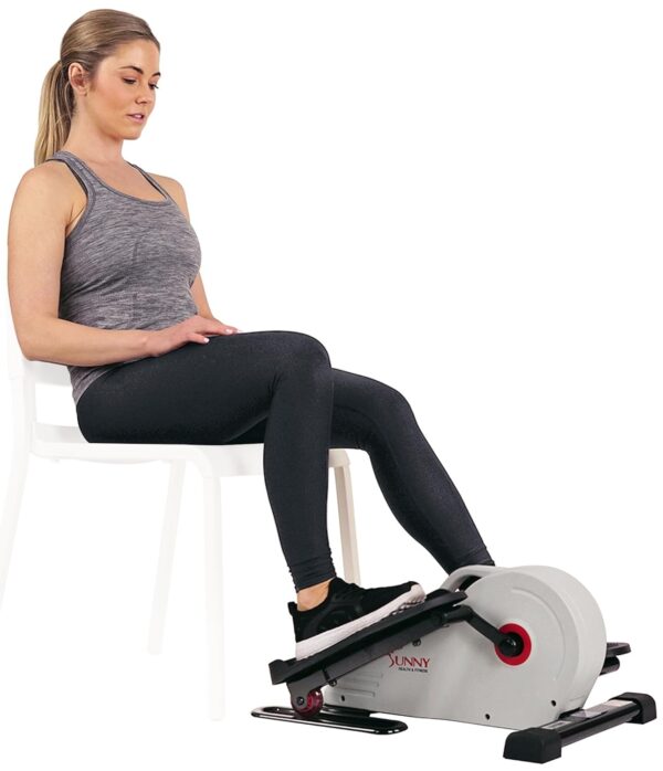 Sunny Health & Fitness Sitting Under Desk Elliptical Exerciser, Portable Pedal Training Machine for Senior Exercise, Peddler for Home Workout, Optional Free SunnyFit App,...