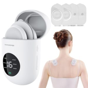 TENS Unit - Wireless Muscle Stimulator for Pain Relief, Dual Channel 16 Intensity TENS EMS Machine, LED-Display Rechargeable Cordless Portable Remote Feet/Leg/Shoulder/Lower...